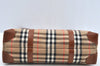 Authentic BURBERRY Nova Check Shoulder Bag Purse Canvas Leather Beige L0364