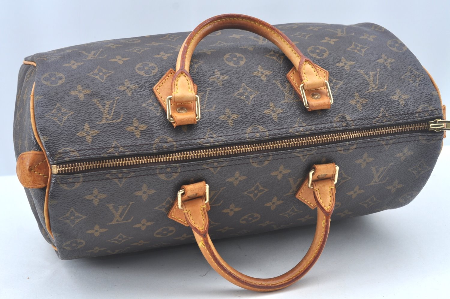 Authentic Louis Vuitton Monogram Speedy 35 Hand Boston Bag M41524 LV L0365