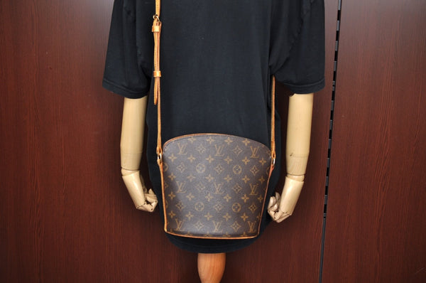 Authentic Louis Vuitton Monogram Drouot Shoulder Cross Body Bag M51290 LV L0367