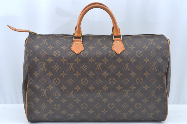 Authentic Louis Vuitton Monogram Speedy 40 Hand Boston Bag M41522 LV L0373