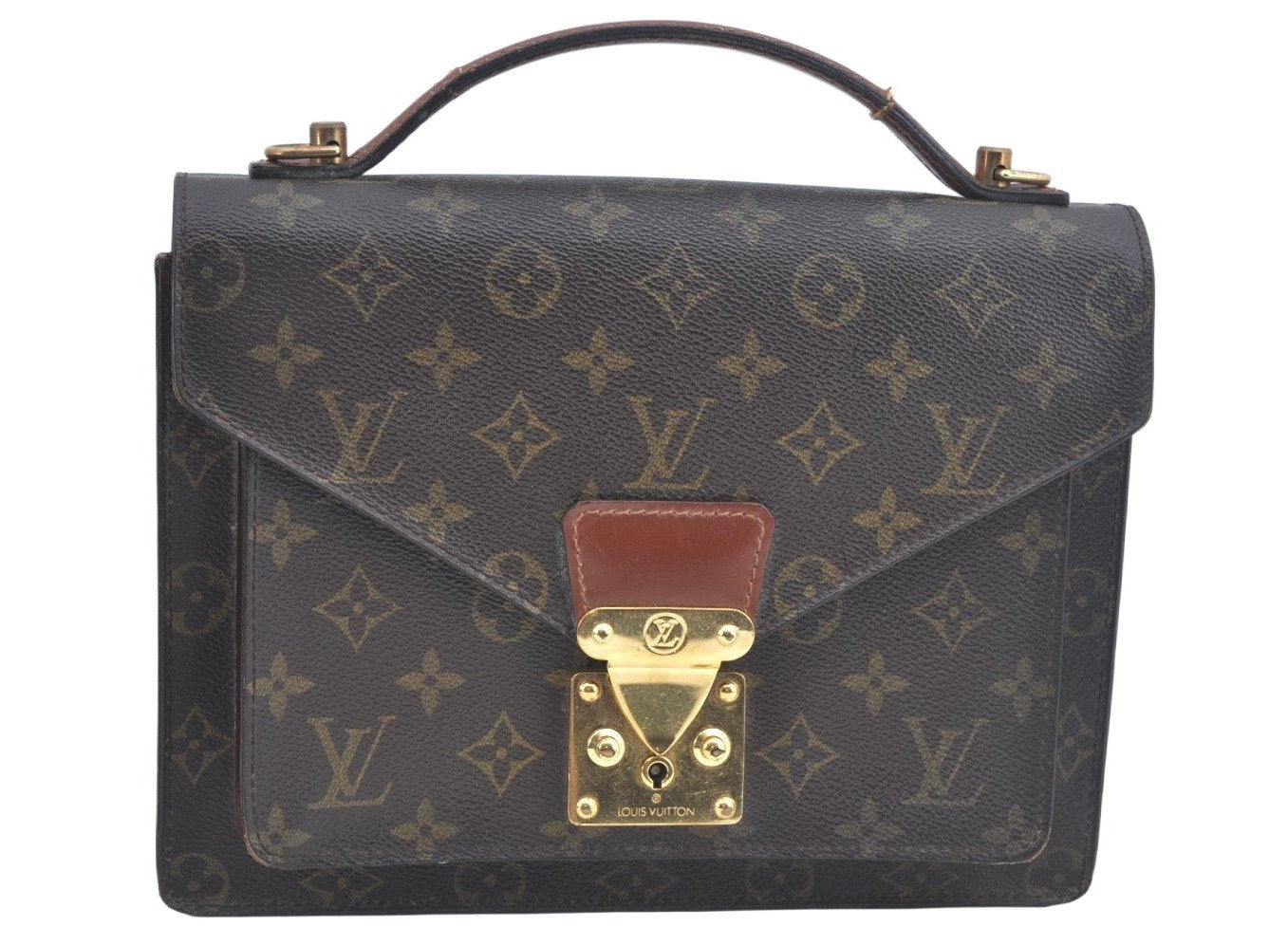 Auth Louis Vuitton Monogram Monceau 2Way Shoulder Hand Bag M51187 LV Junk L0375