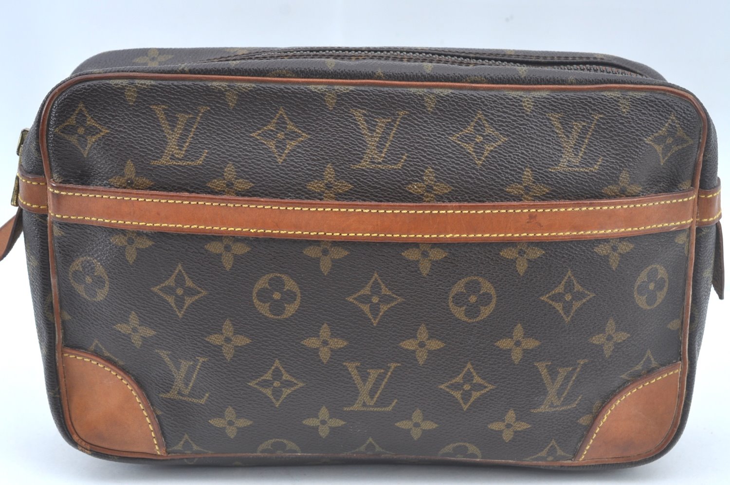 Authentic Louis Vuitton Monogram Compiegne 28 Clutch Hand Bag M51845 LV L0376