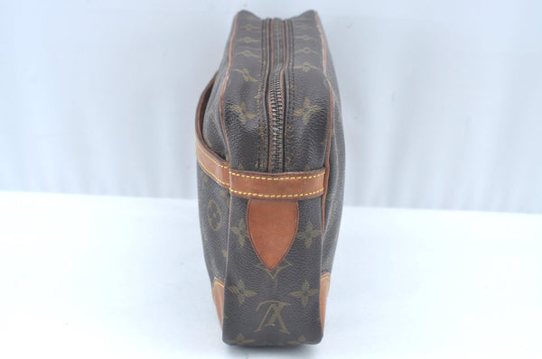 Authentic Louis Vuitton Monogram Compiegne 28 Clutch Hand Bag M51845 LV L0376