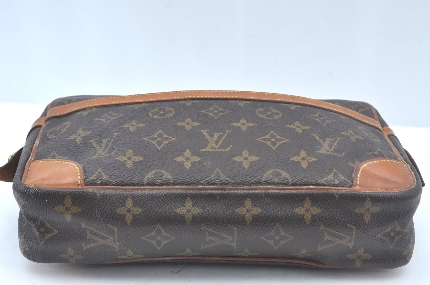 Authentic Louis Vuitton Monogram Compiegne 28 Clutch Hand Bag M51845 LV L0376