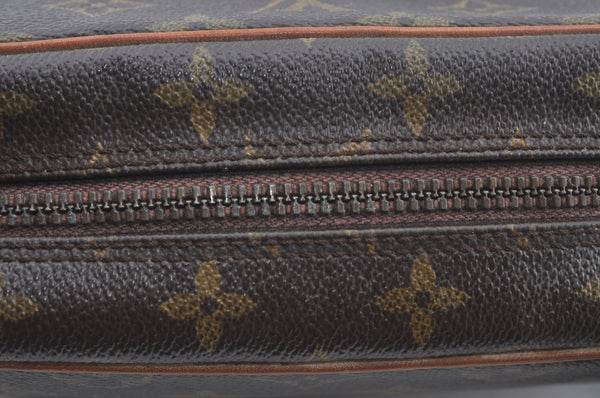 Authentic Louis Vuitton Monogram Compiegne 28 Clutch Hand Bag M51845 LV L0376