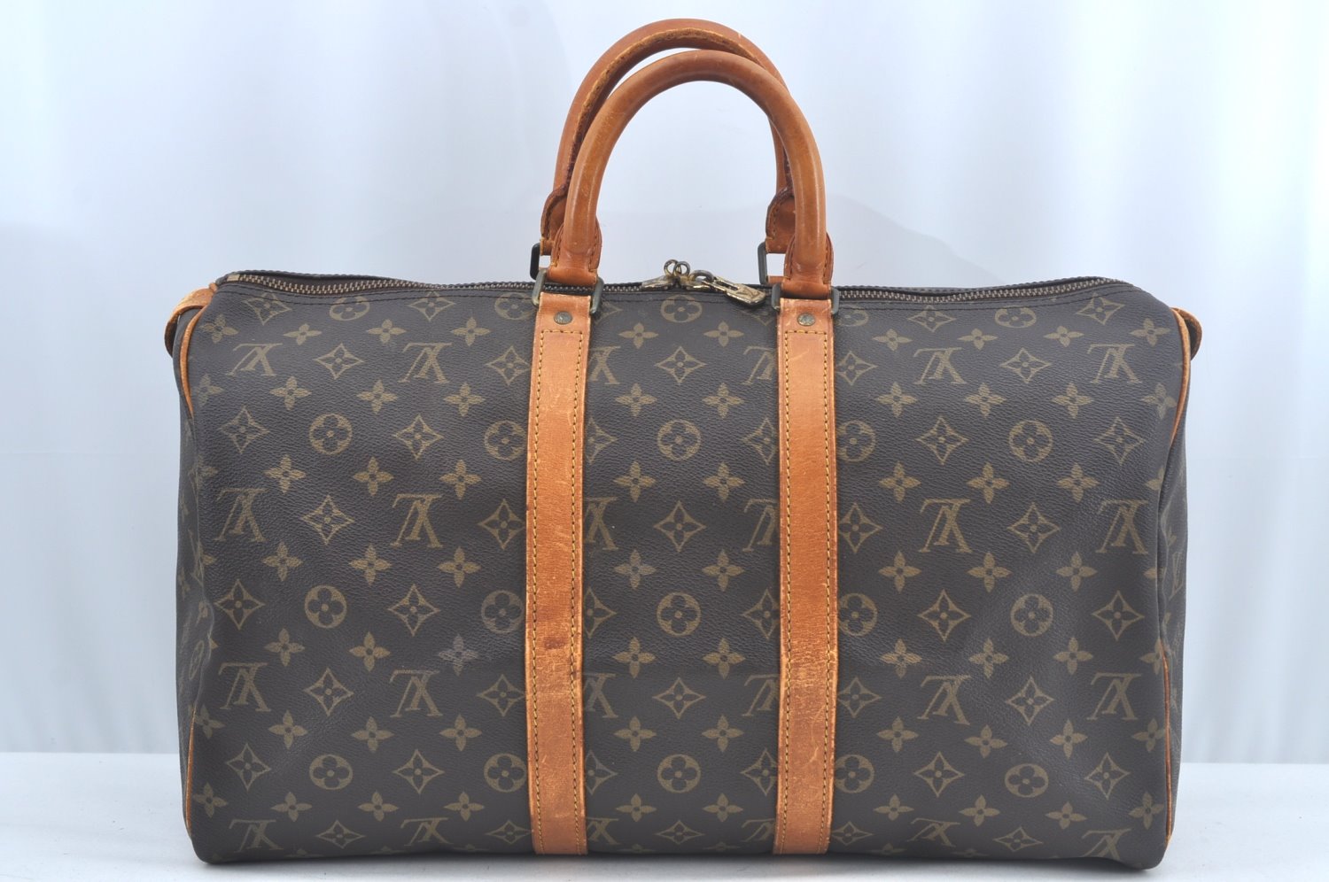 Authentic Louis Vuitton Monogram Keepall 45 Travel Boston Bag M41428 Junk L0377