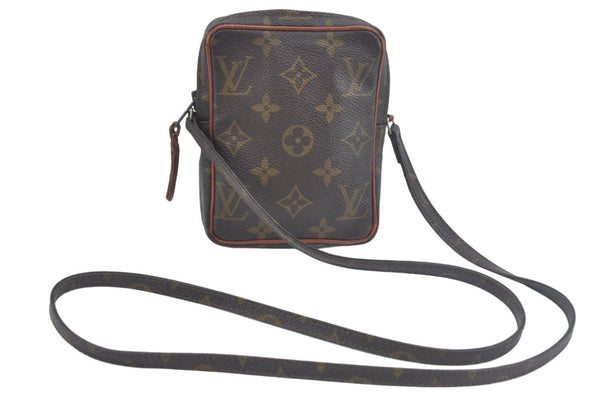 Auth Louis Vuitton Monogram Mini Poche Danube Shoulder Cross Bag Old Model L0378