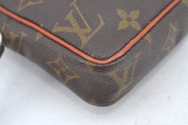Auth Louis Vuitton Monogram Mini Poche Danube Shoulder Cross Bag Old Model L0378