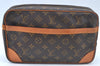 Authentic Louis Vuitton Monogram Compiegne 28 Clutch Hand Bag M51845 LV L0379