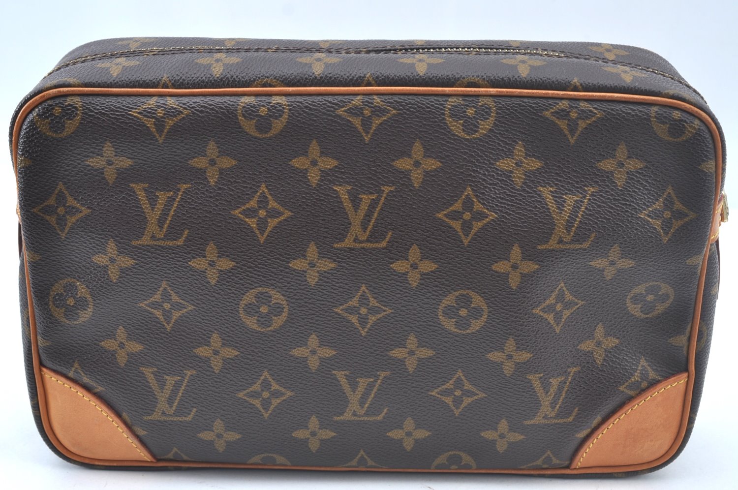 Authentic Louis Vuitton Monogram Compiegne 28 Clutch Hand Bag M51845 LV L0379