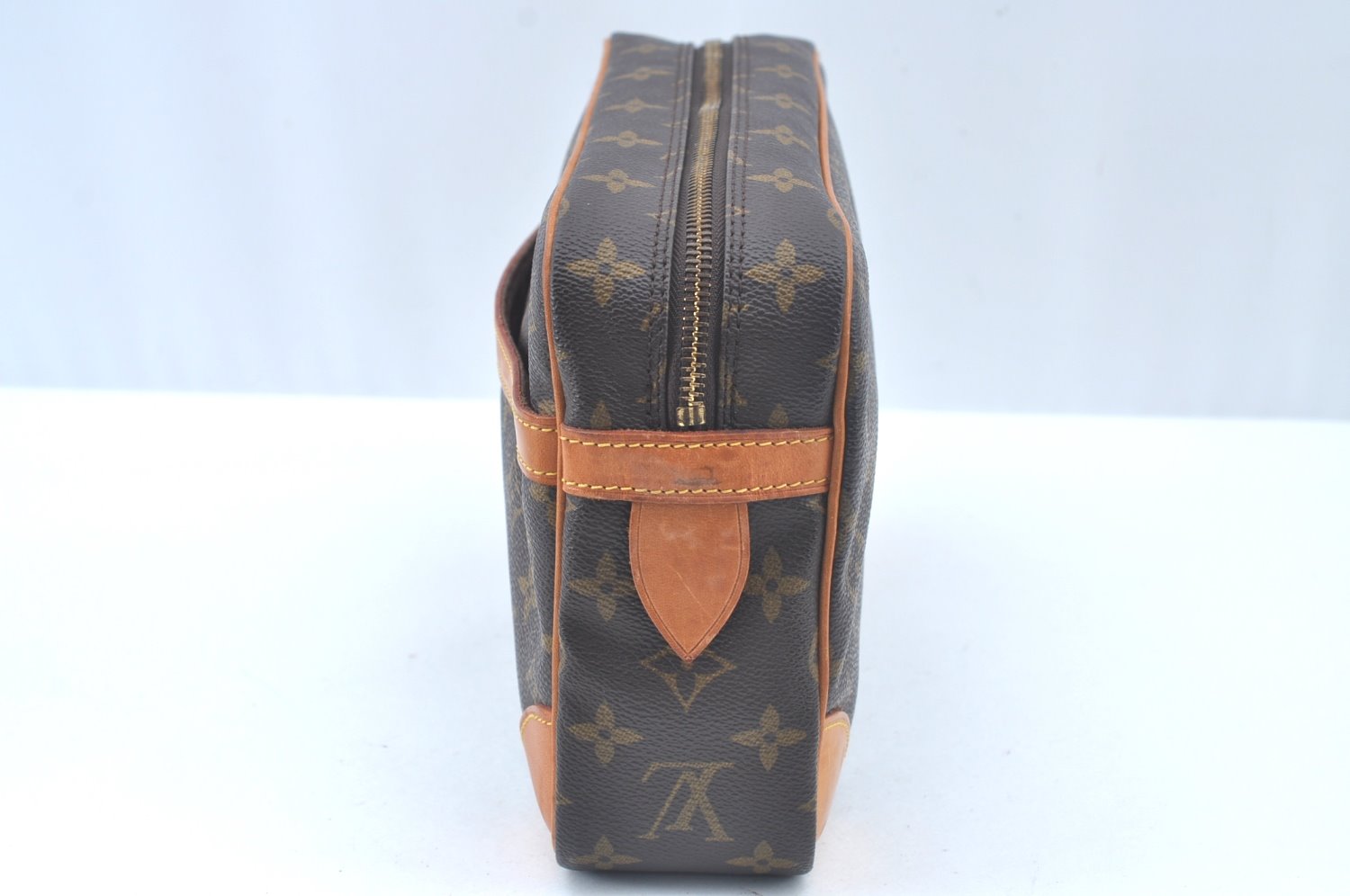 Authentic Louis Vuitton Monogram Compiegne 28 Clutch Hand Bag M51845 LV L0379