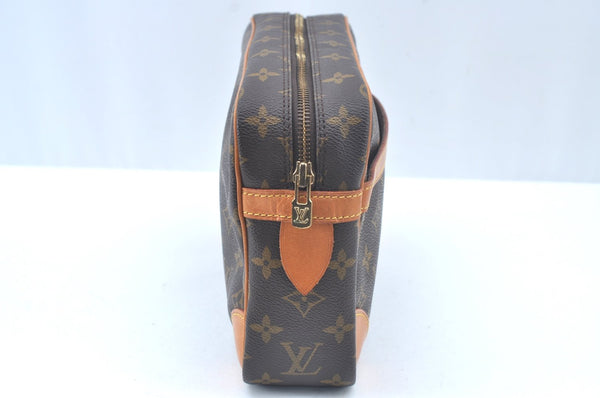Authentic Louis Vuitton Monogram Compiegne 28 Clutch Hand Bag M51845 LV L0379