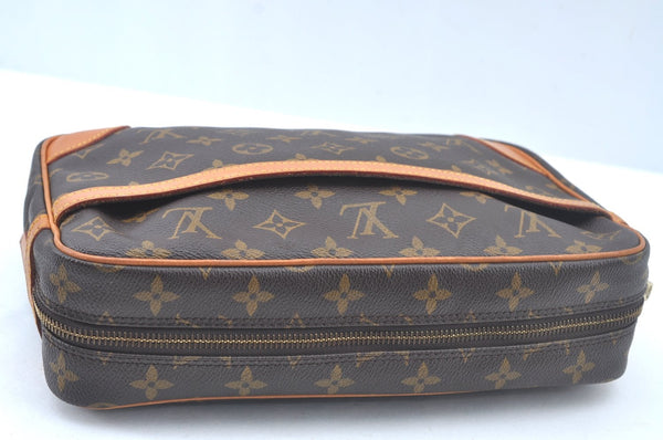 Authentic Louis Vuitton Monogram Compiegne 28 Clutch Hand Bag M51845 LV L0379