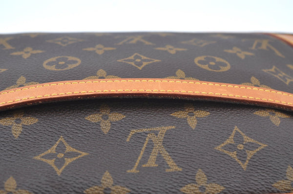 Authentic Louis Vuitton Monogram Compiegne 28 Clutch Hand Bag M51845 LV L0379