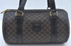 Authentic CELINE Macadam Blason Shoulder Bag Purse PVC Leather Black L0380