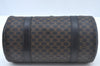 Authentic CELINE Macadam Blason Shoulder Bag Purse PVC Leather Black L0380