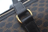Authentic CELINE Macadam Blason Shoulder Bag Purse PVC Leather Black L0380