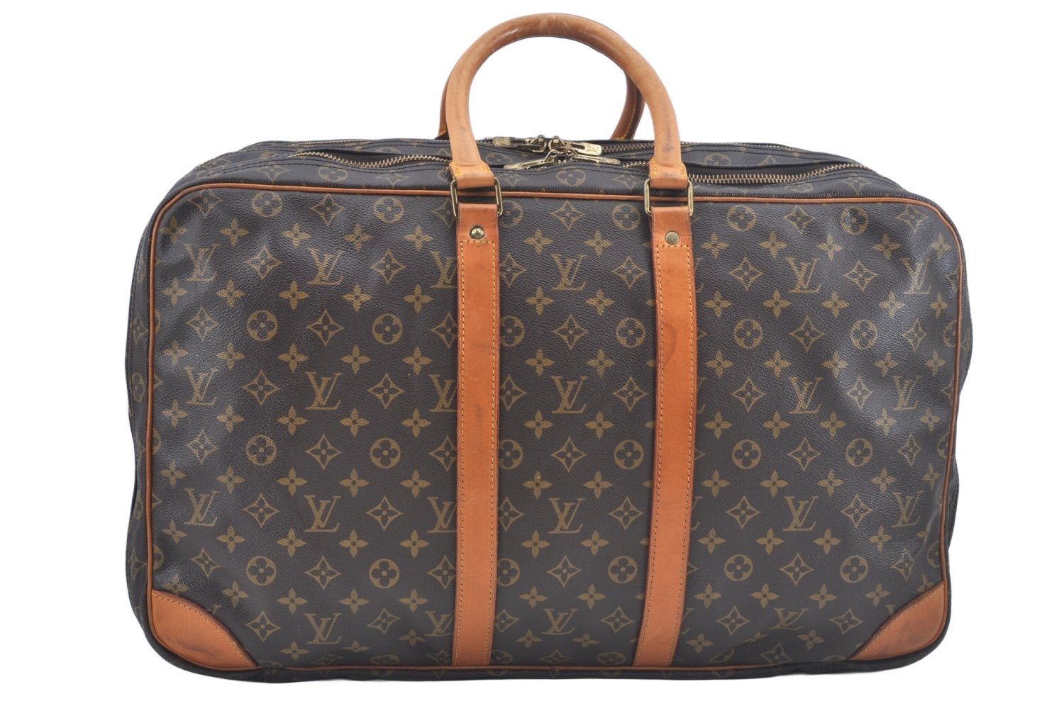 Authentic Louis Vuitton Monogram Sac Trois Poche 55 M41375 Travel Hand Bag L0382