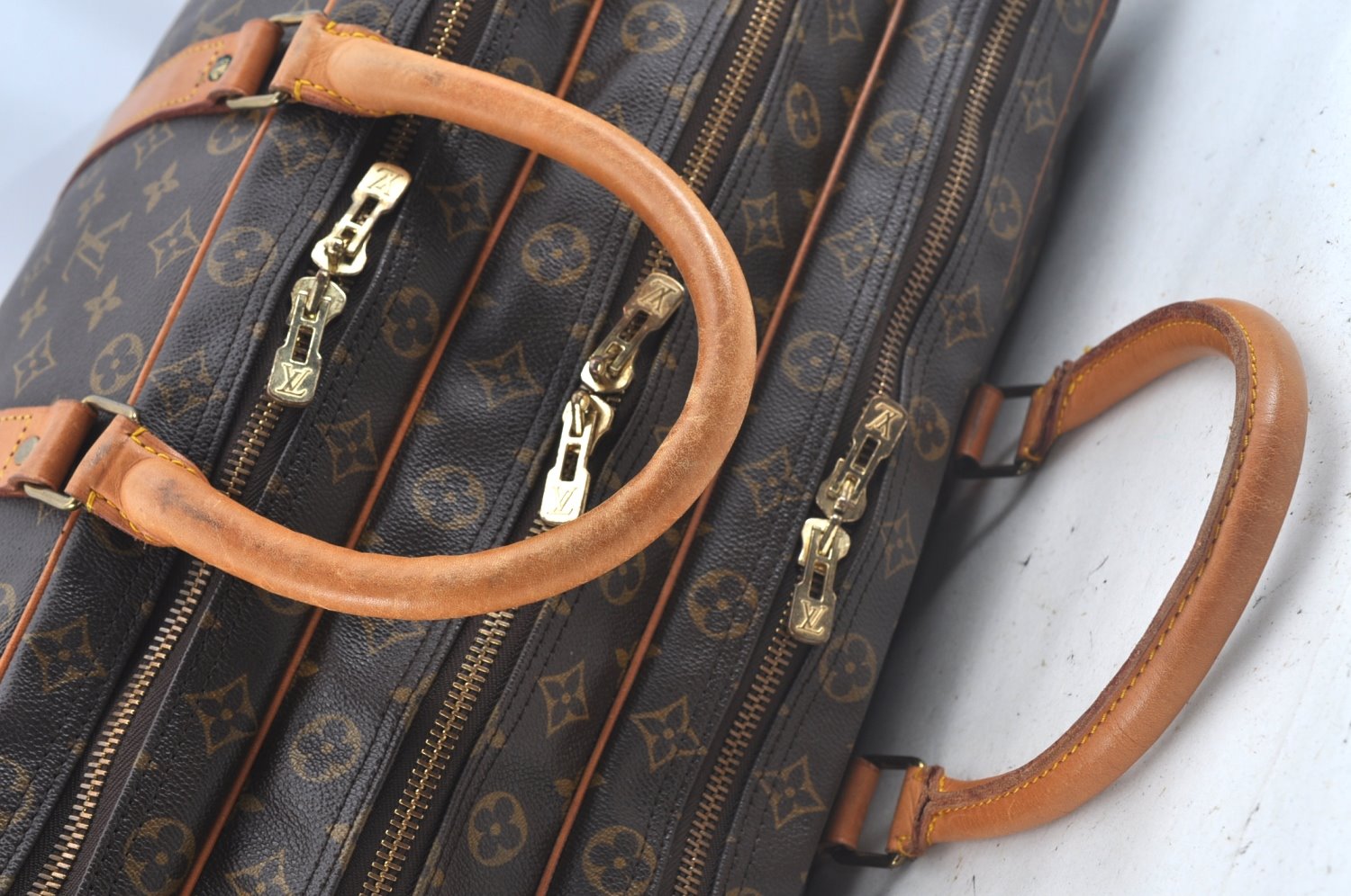 Authentic Louis Vuitton Monogram Sac Trois Poche 55 M41375 Travel Hand Bag L0382