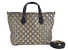 Authentic GUCCI GG Supreme 2Way Shoulder Tote Bag PVC Leather Brown Junk L0385