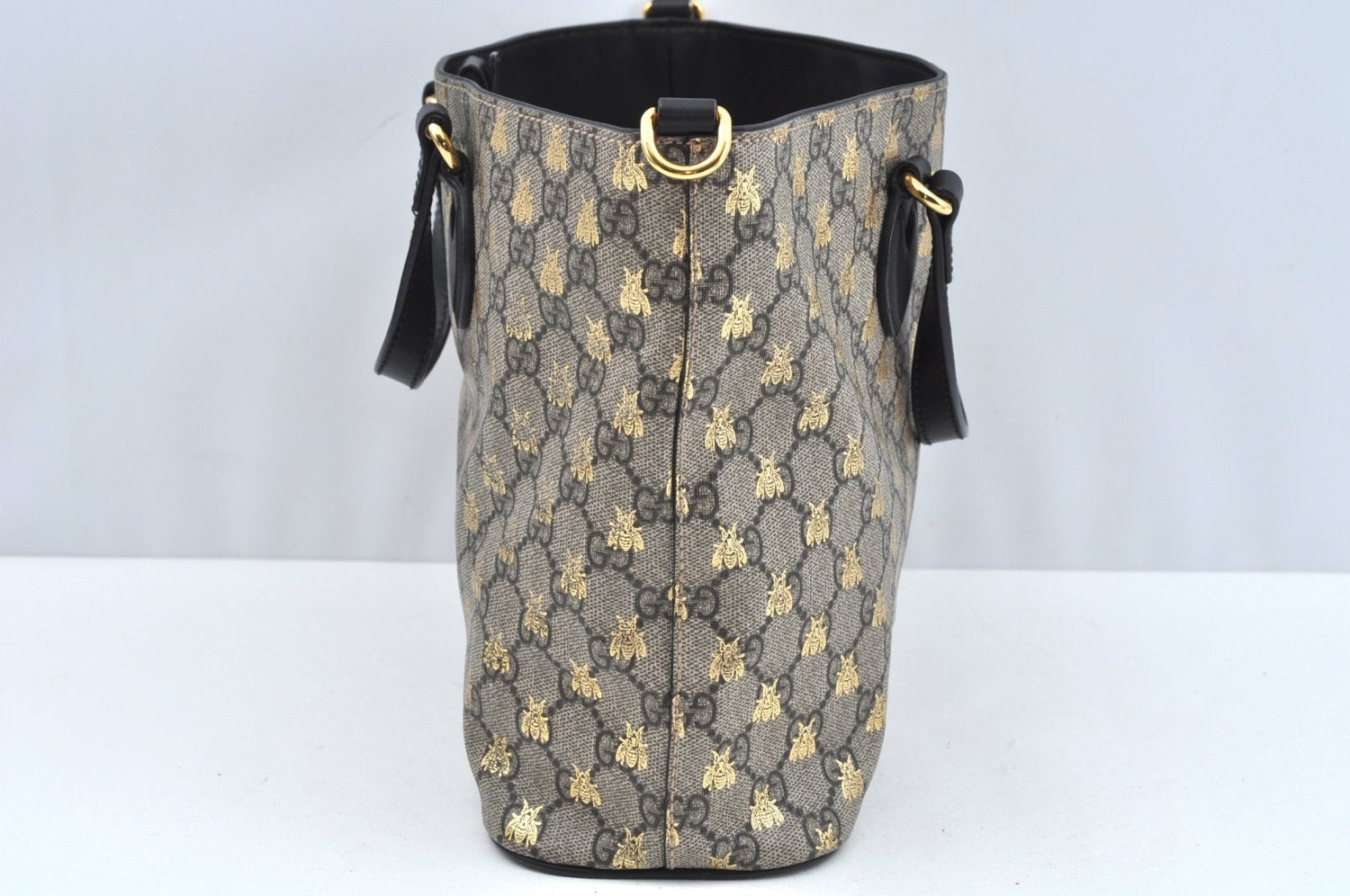 Authentic GUCCI GG Supreme 2Way Shoulder Tote Bag PVC Leather Brown Junk L0385
