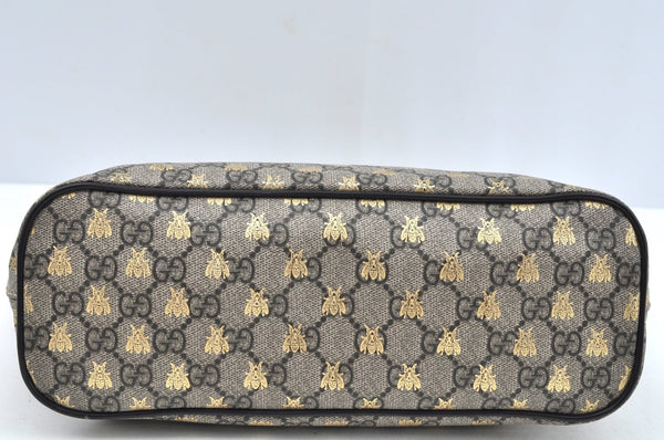 Authentic GUCCI GG Supreme 2Way Shoulder Tote Bag PVC Leather Brown Junk L0385