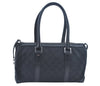 Authentic GUCCI Hand Bag Purse GG Canvas Leather Black L0387