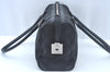 Authentic GUCCI Hand Bag Purse GG Canvas Leather Black L0387
