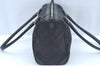 Authentic GUCCI Hand Bag Purse GG Canvas Leather Black L0387