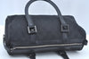 Authentic GUCCI Hand Bag Purse GG Canvas Leather Black L0387
