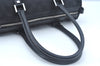 Authentic GUCCI Hand Bag Purse GG Canvas Leather Black L0387