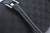 Authentic GUCCI Hand Bag Purse GG Canvas Leather Black L0387