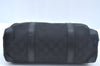 Authentic GUCCI Hand Bag Purse GG Canvas Leather Black L0387
