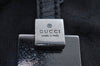 Authentic GUCCI Hand Bag Purse GG Canvas Leather Black L0387