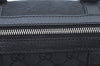 Authentic GUCCI Hand Bag Purse GG Canvas Leather Black L0387