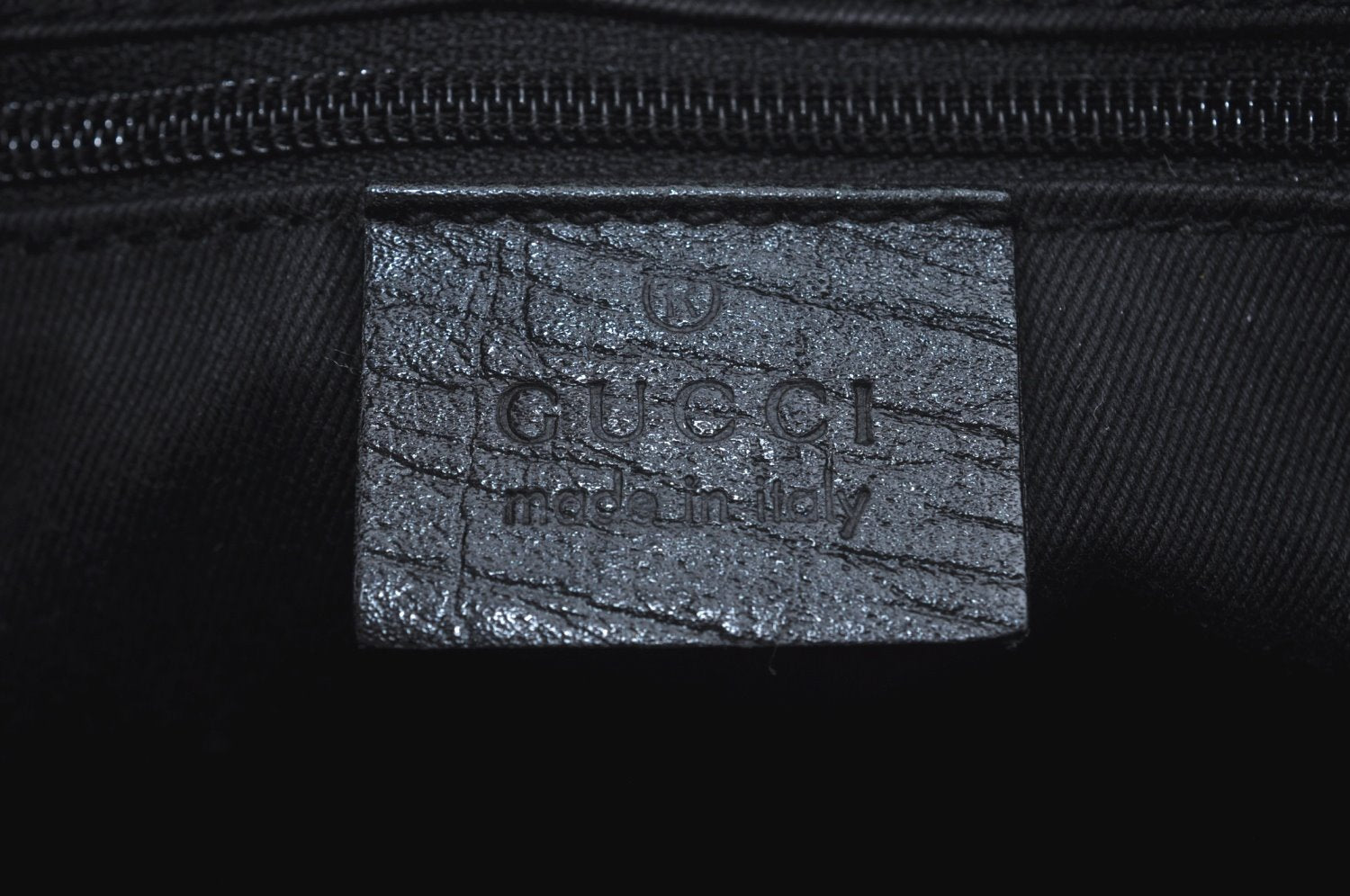 Authentic GUCCI Hand Bag Purse GG Canvas Leather Black L0387