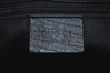 Authentic GUCCI Hand Bag Purse GG Canvas Leather Black L0387