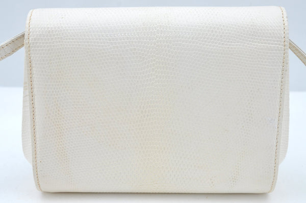 Authentic GUCCI Shoulder Cross Body Bag Purse Leather White L0388