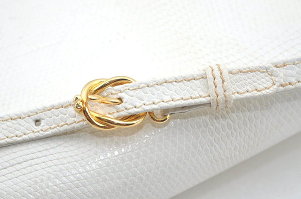 Authentic GUCCI Shoulder Cross Body Bag Purse Leather White L0388