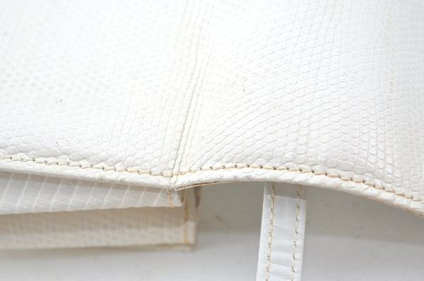 Authentic GUCCI Shoulder Cross Body Bag Purse Leather White L0388