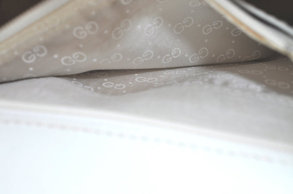 Authentic GUCCI Shoulder Cross Body Bag Purse Leather White L0388