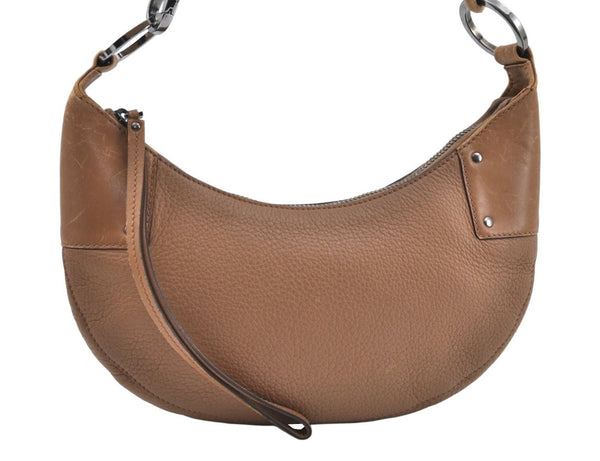Authentic GUCCI Shoulder Hand Bag Purse Leather 109208 Brown L0390