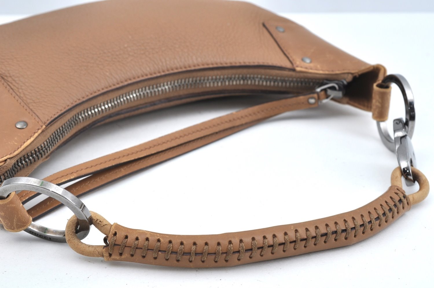 Authentic GUCCI Shoulder Hand Bag Purse Leather 109208 Brown L0390