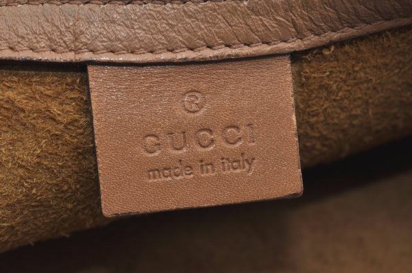 Authentic GUCCI Shoulder Hand Bag Purse Leather 109208 Brown L0390