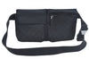 Authentic GUCCI Waist Body Bag Purse Canvas Leather Black L0391