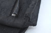 Authentic GUCCI Waist Body Bag Purse Canvas Leather Black L0391