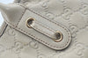 Auth GUCCI Guccissima Princy Ribbon Shoulder Tote Bag GG Leather White L0394