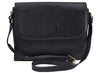 Authentic Burberrys Vintage Leather Shoulder Cross Body Bag Purse Black L0396