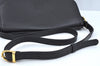 Authentic Burberrys Vintage Leather Shoulder Cross Body Bag Purse Black L0396