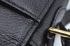 Authentic Burberrys Vintage Leather Shoulder Cross Body Bag Purse Black L0396